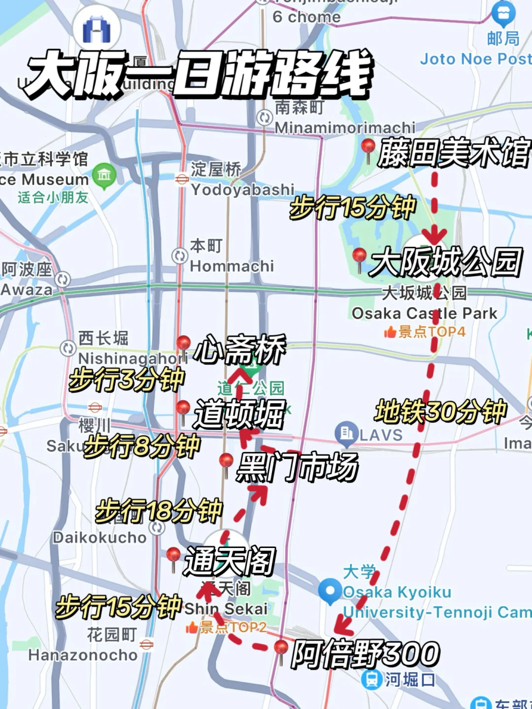 Citywalk｜大阪一日游经典路线‼️保姆级攻略