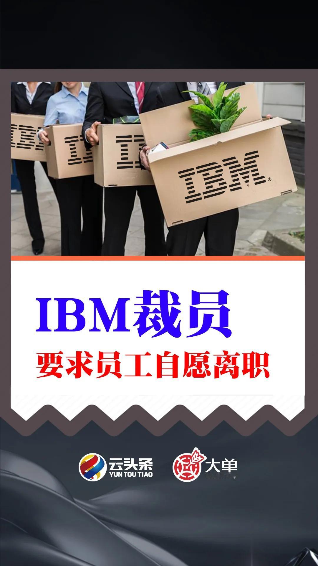 IBM 裁员：要求自愿离职的员工站出来；力争关键部门（包括 HR 部门）裁员 8