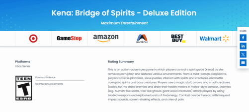 [游戏资讯]《柯娜精神之桥》获ESRB评级，即将登陆XSX|S平台