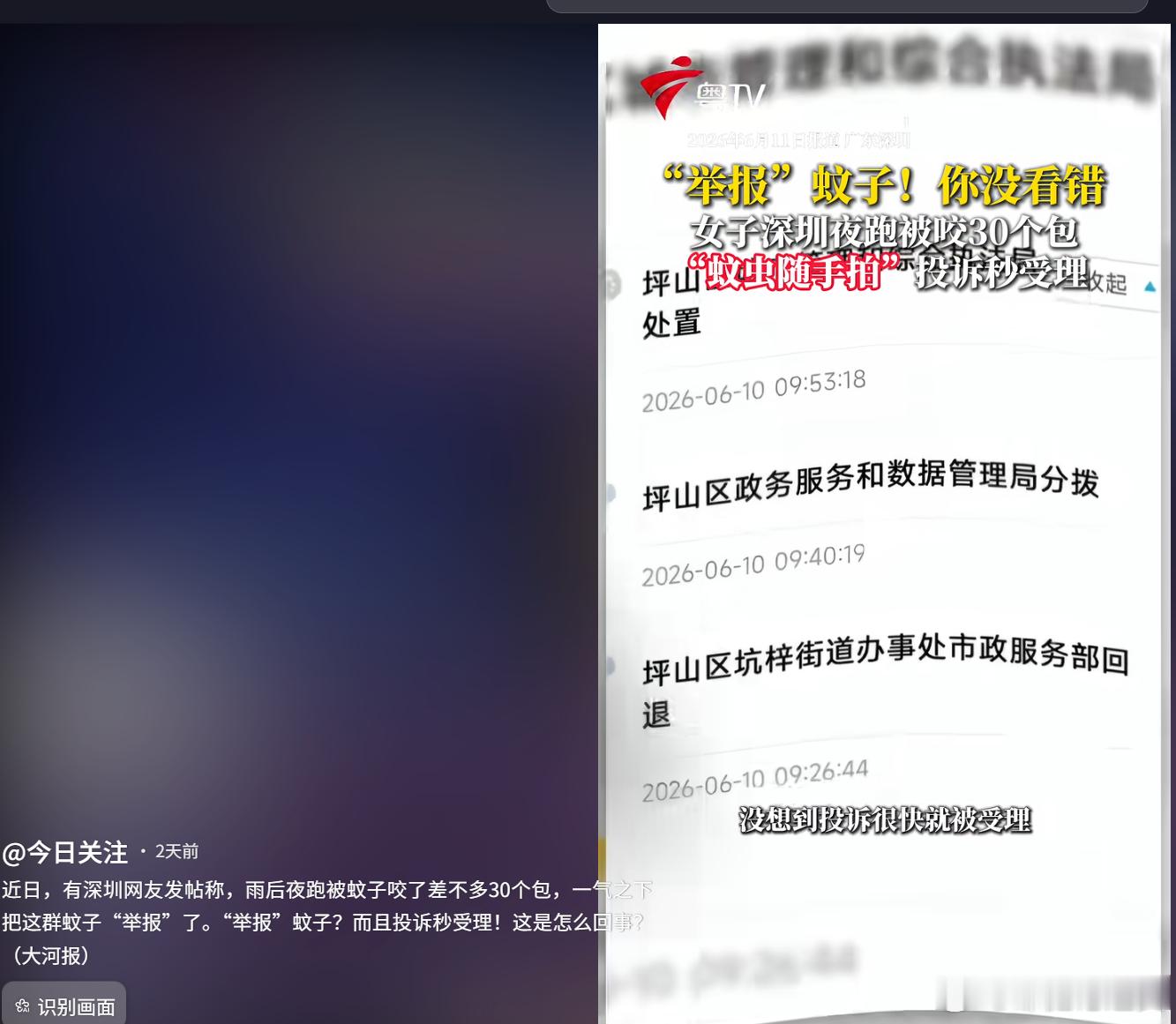 这就是深圳的科技和执政为民！你在深圳被蚊子咬了，可以投诉到市政，很快就会有处理！