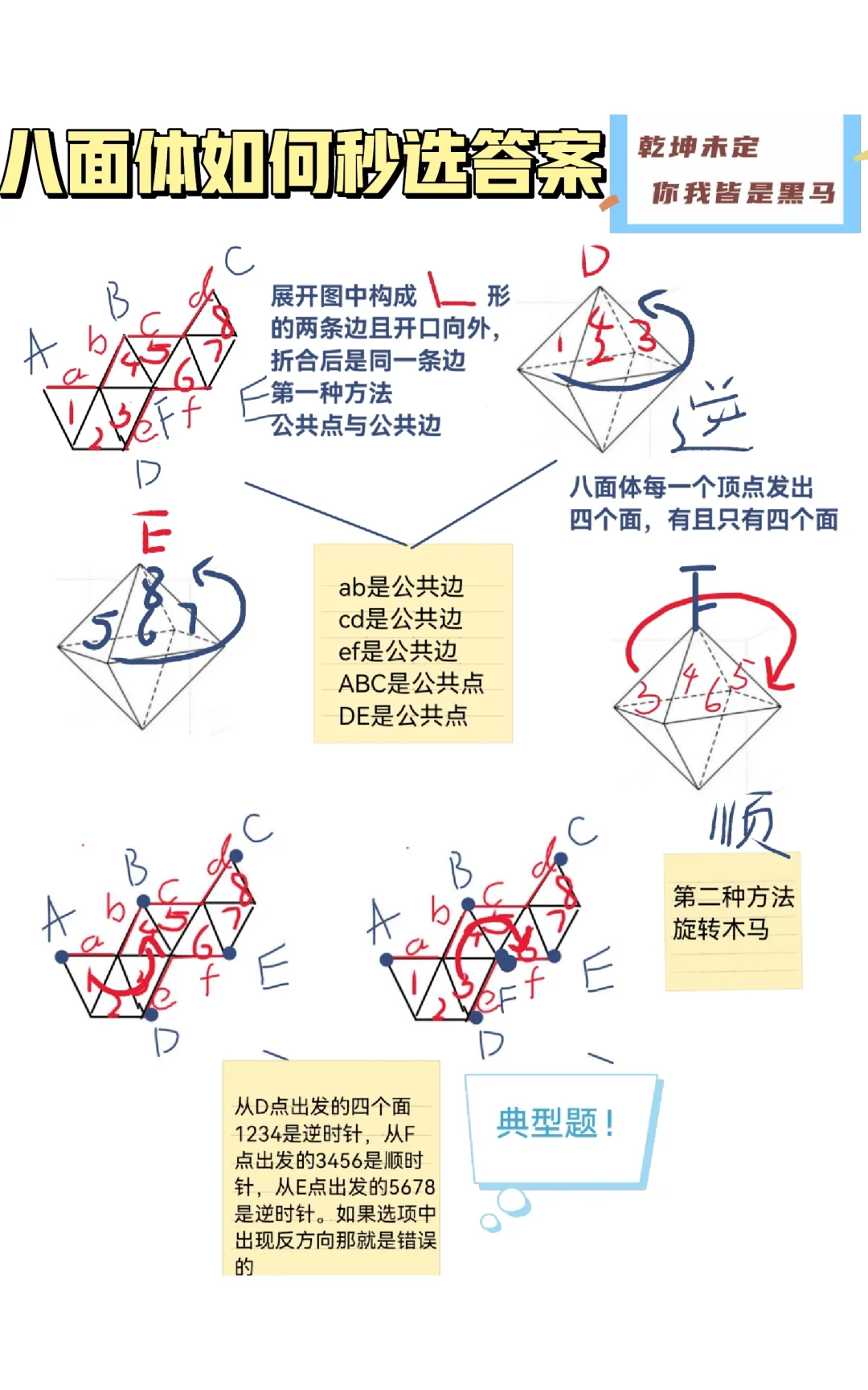 八面体如何秒选答案？