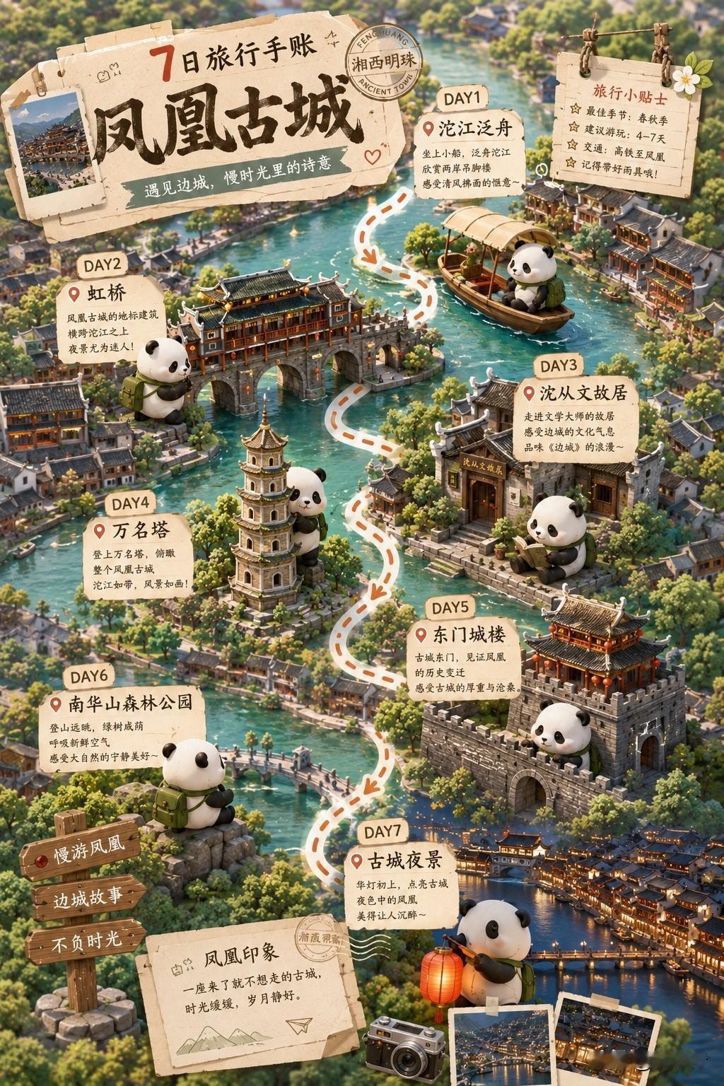 还有谁说怕玩不明白凤凰古城？那我可得分享下经验。凤凰古城不大，一天就能逛个大概。