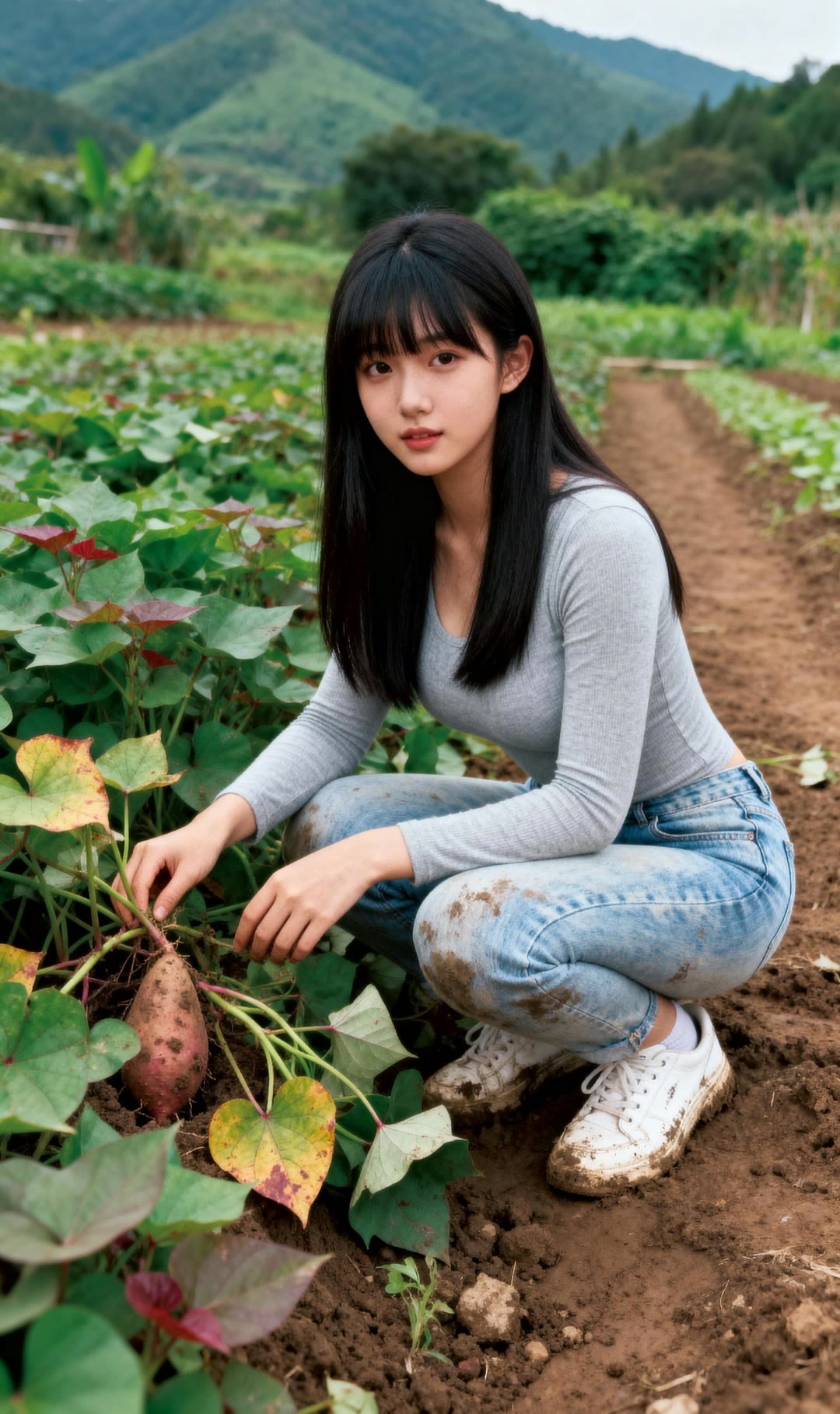 农村的幸福生活，偷红薯的快乐 