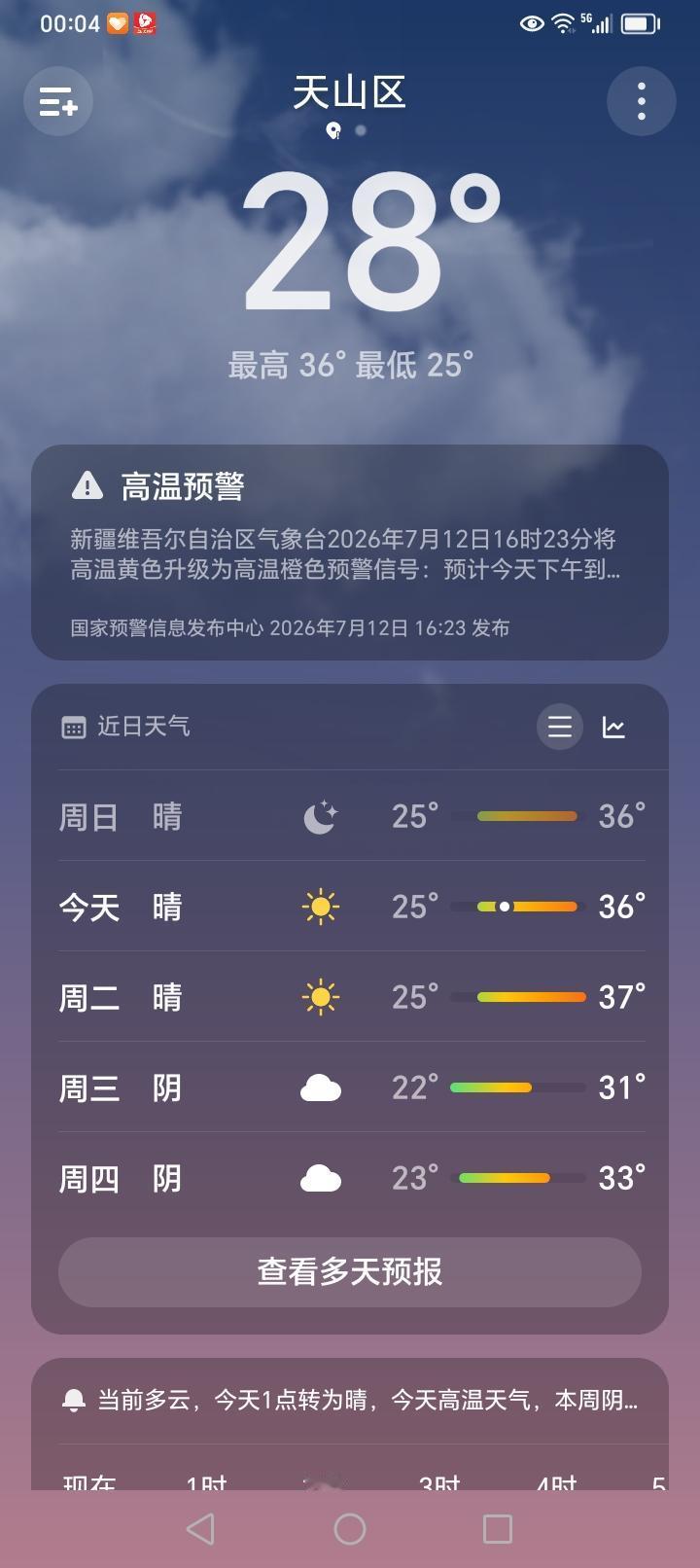 把它家的，乌鲁木齐这是怎么了？刚刚凉快了两天，气温马上就上升到了36、37度，这