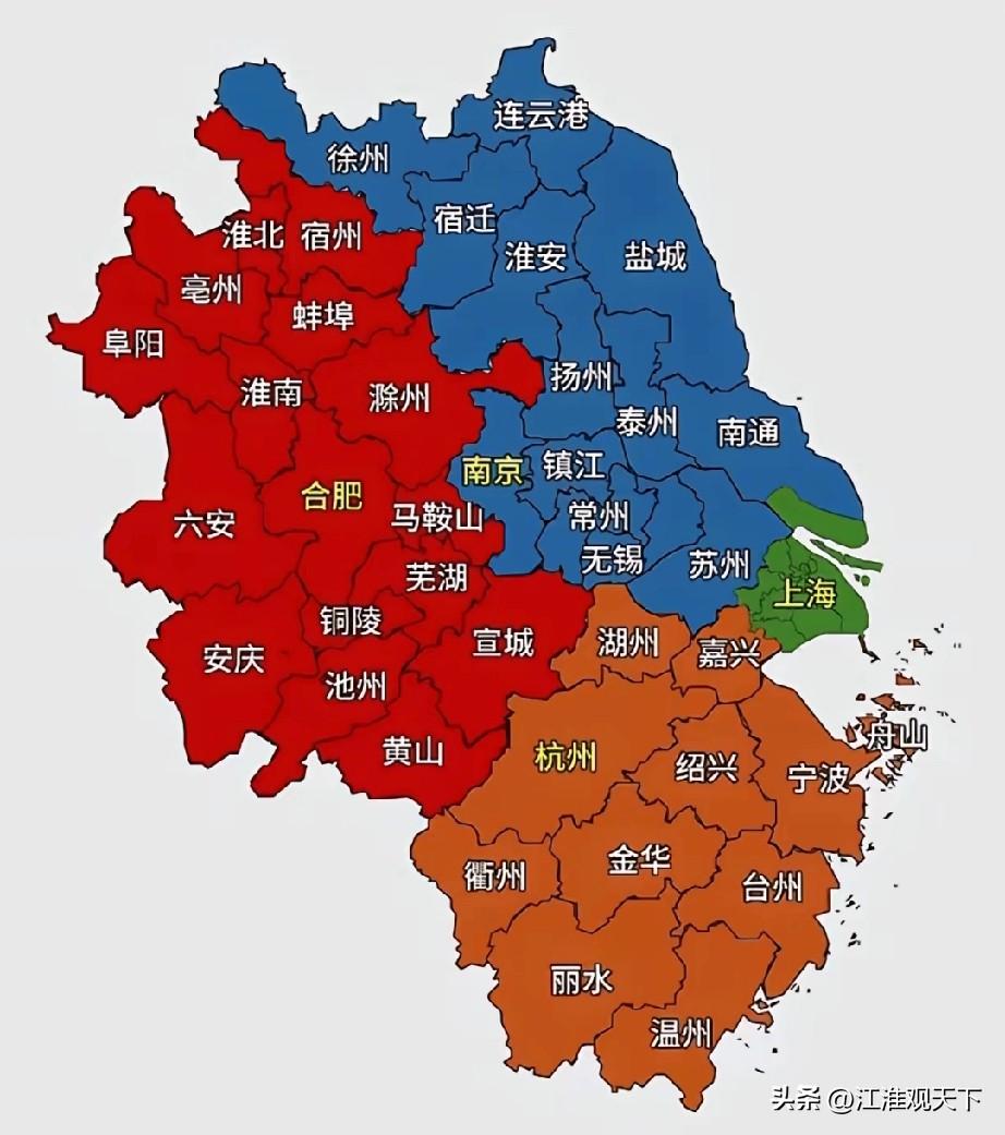 江浙沪皖所属的长三角地区，外贸进出口超全国三分之一以上份额
长三角地区，指的是上