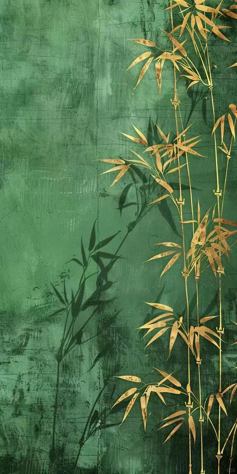 新中式竹叶壁纸