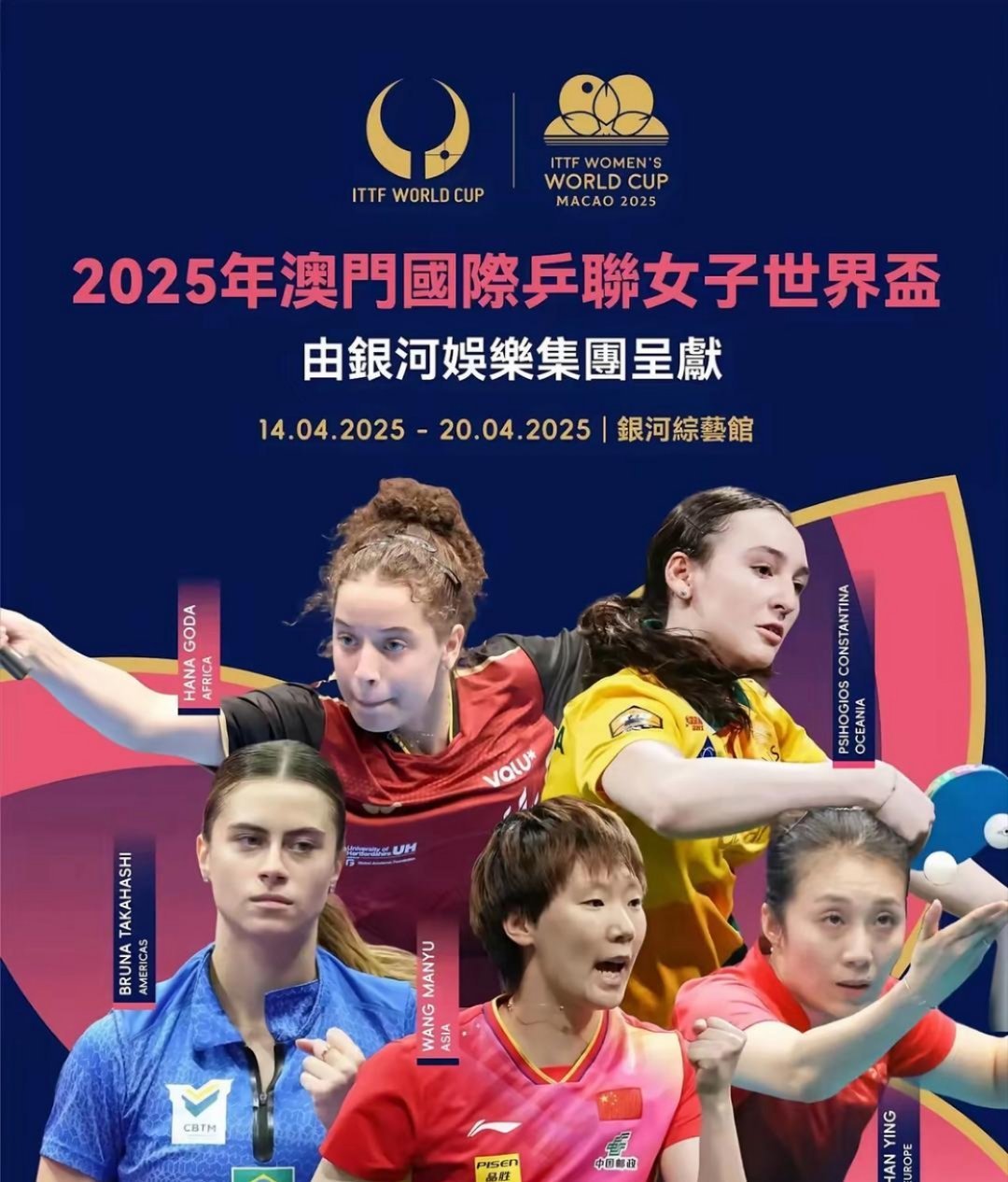 澳门世界杯宣传海报来了宣传海报太亮眼了，五朵金花助力世界杯，看看五朵金花都是谁？