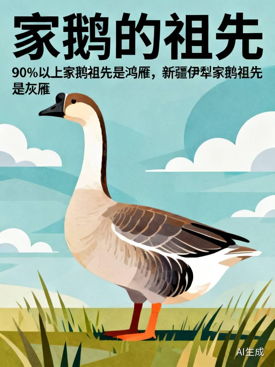 家鹅的祖先是哪种动物？
       近日到乡下亲戚家做客，我蹲在鹅圈旁盯着大白