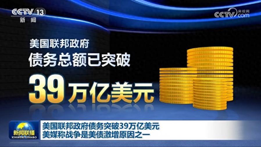 根据美国财政部3月18日发布的官方数据，联邦债务总额正式冲破39万亿美元大关，距