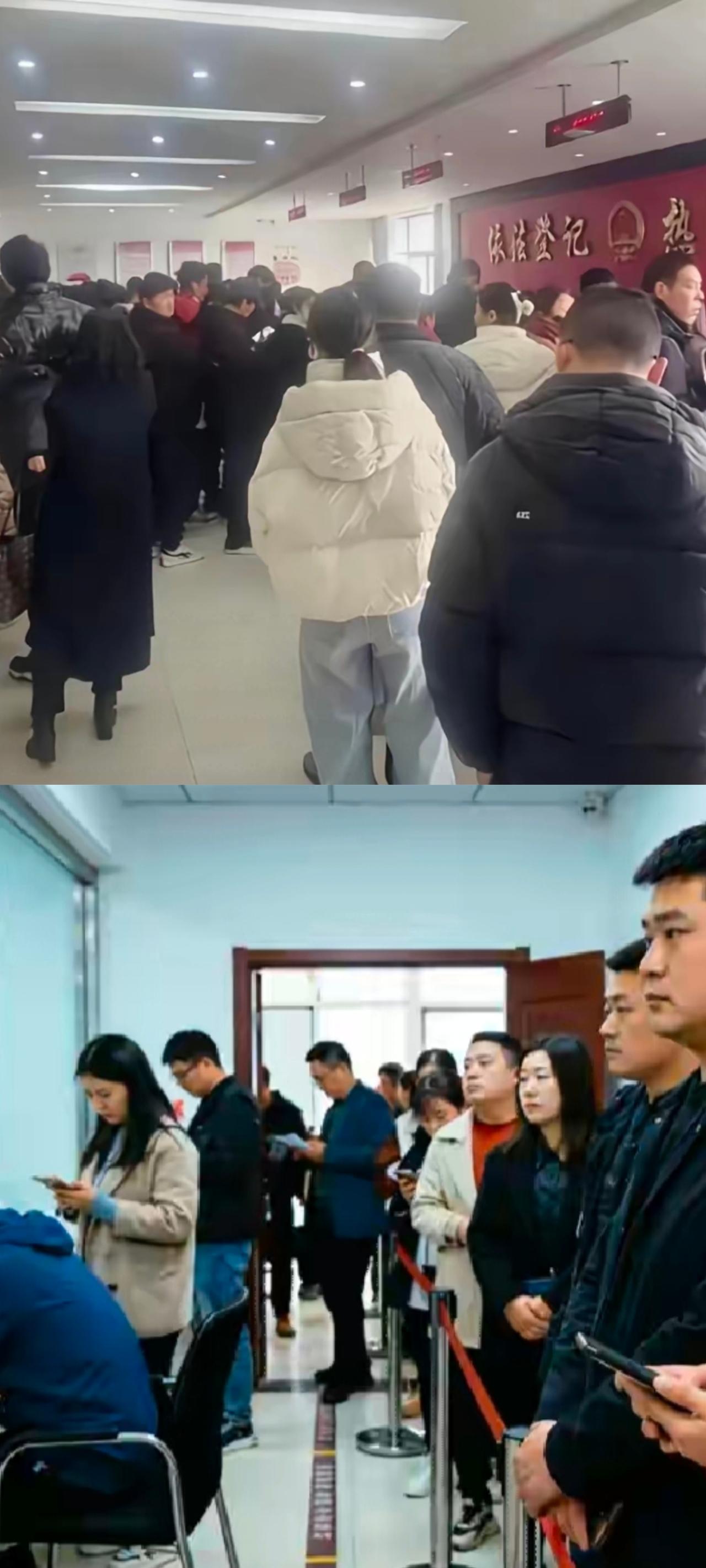 民政局工作人员万万没料到，正月初八开工第一天，大厅挤得水泄不通，热闹的不是结婚窗