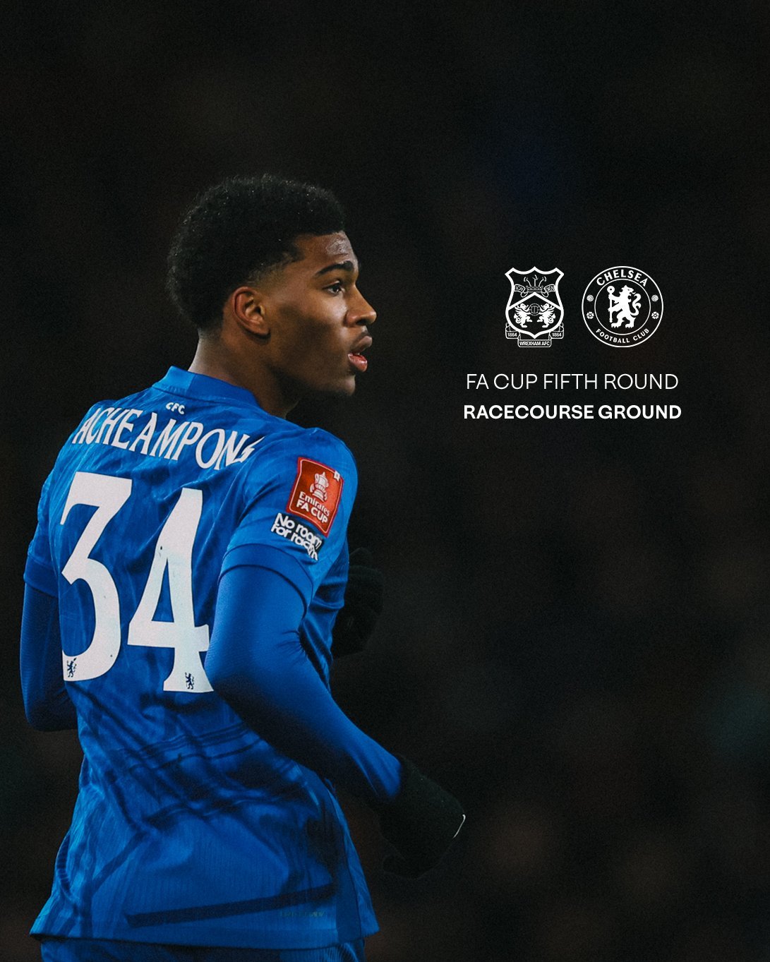 足总杯第五轮客场挑战雷克瑟姆。 🏴󠁧󠁢󠁷󠁬󠁳󠁿比赛将于2026年3