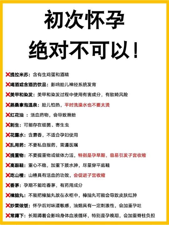 初次怀孕，这些你都做了吗？