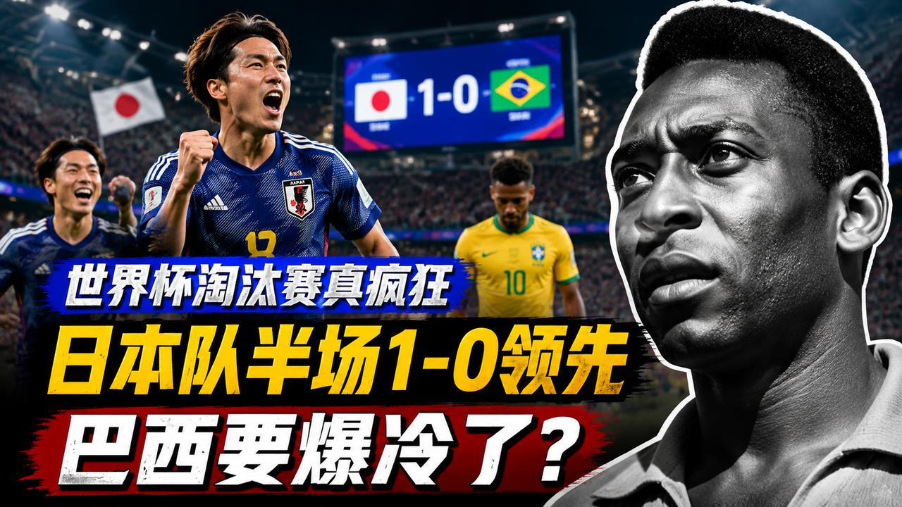 0-1！世界杯淘汰赛真疯狂：日本队半场1-0领先，巴西要爆冷了？
桑巴军团真的要