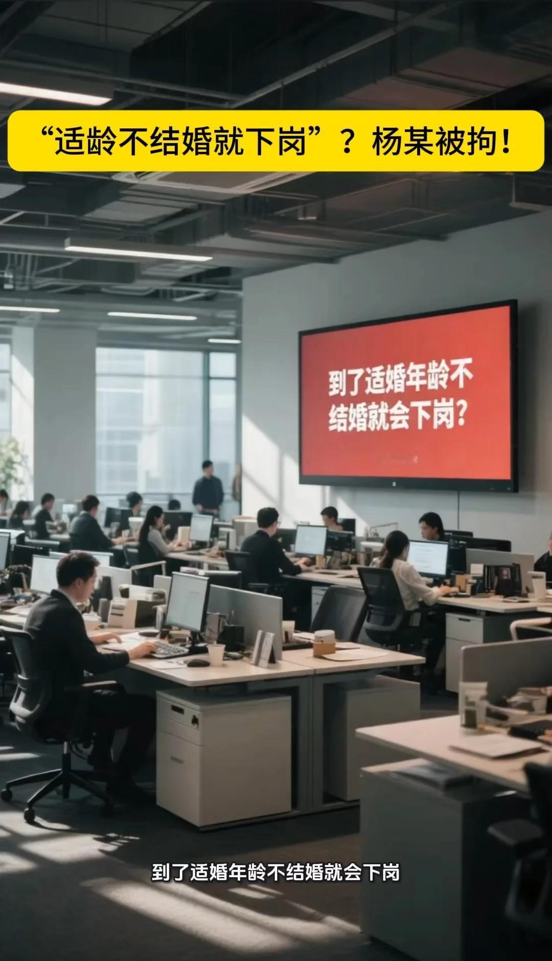 “适龄不结婚就下岗”？杨某被拘！
催婚 造谣	到了适婚年龄不结婚就会下岗？近日，