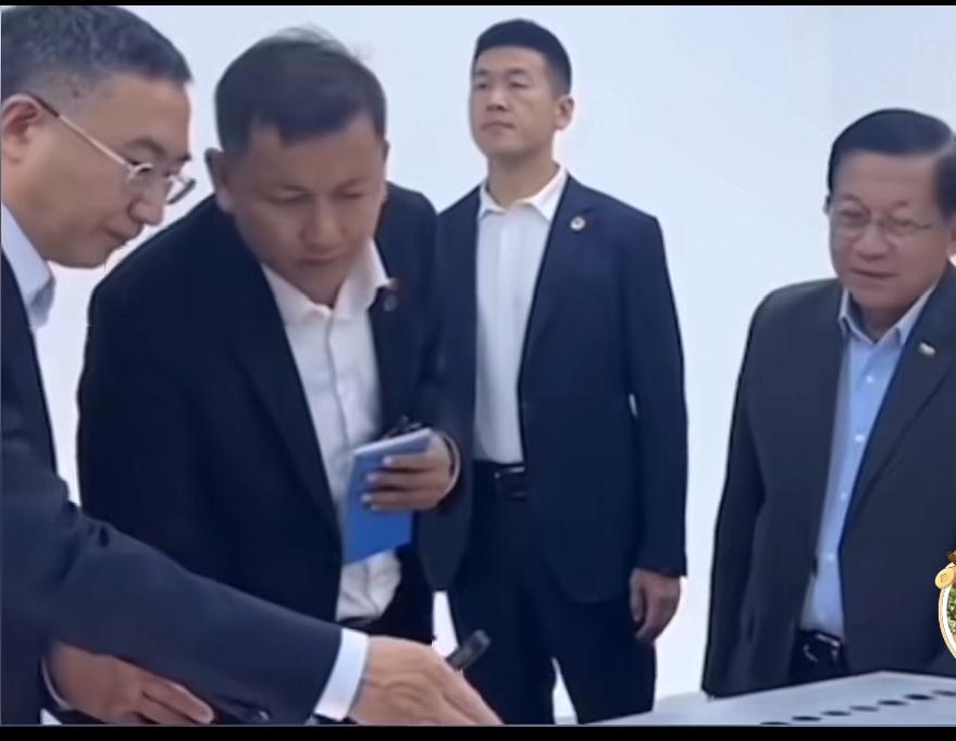6月19日，缅甸总统敏昂莱在杭州参观零跑汽车工厂，零跑汽车创始人兼首席执行官朱江
