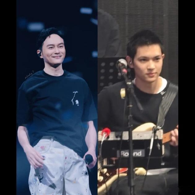 🎸19岁魔童这把吉他，确实有点东西。张智霖演唱会直接让儿子张慕童担任吉他手，1
