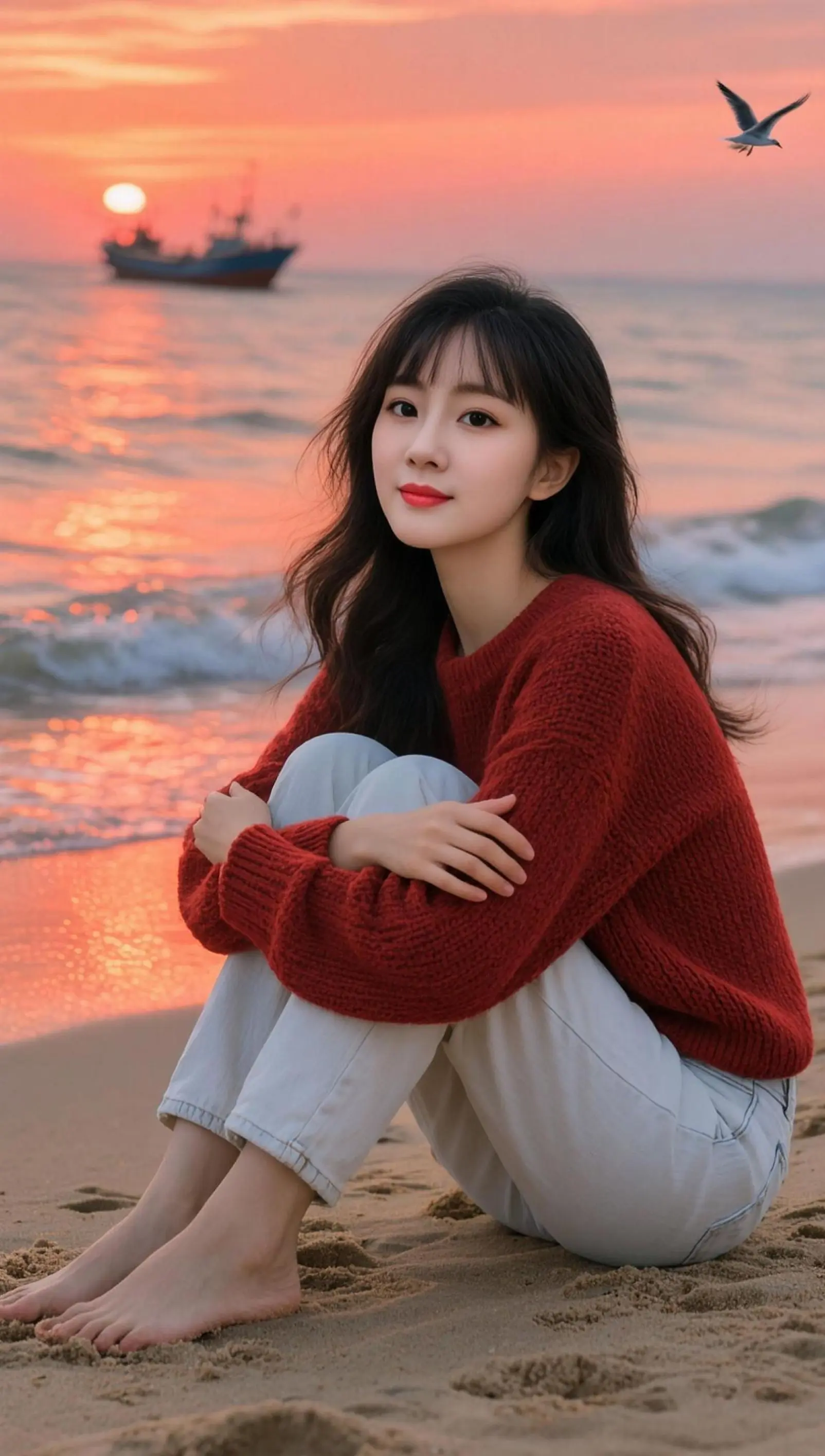 AI黄昏沉思写真 随变ai随便玩