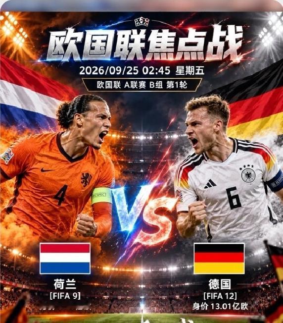 荷兰Vs德国，欧国联，鸡肋赛，像极了一场平局！
国际比赛日又来了，这次是欧国联比