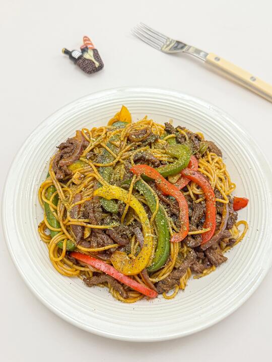 黑椒牛柳意面  ▏🍝低卡饱腹，比西餐厅还好吃