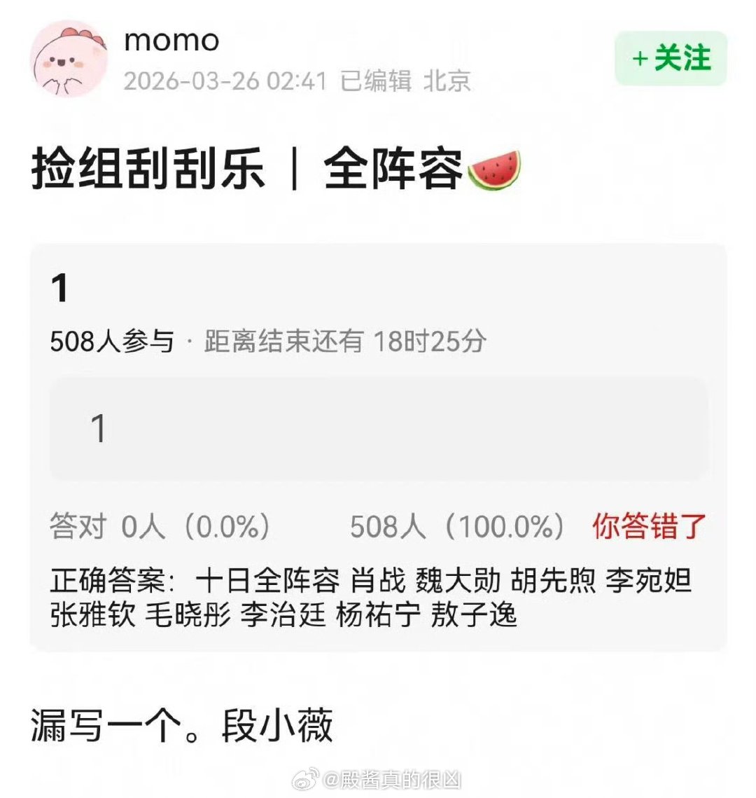 杠杠瓜主发话了 