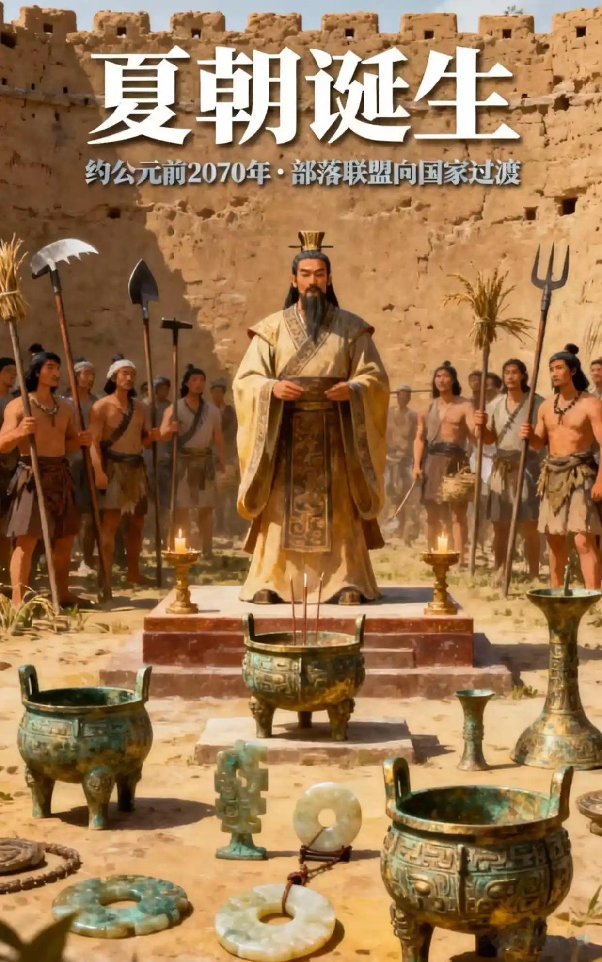 文献与考古的双重佐证

传世文献记载：《史记·夏本纪》《竹书纪年》等古籍详细记录