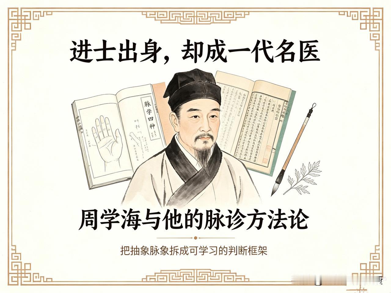 进士出身却弃仕途钻研医道——周学海，把晦涩脉诊化繁为简的晚清名医
 
很多人觉得