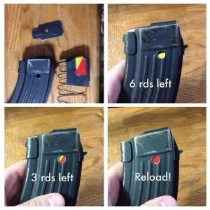 AK 弹匣的弹量指示器