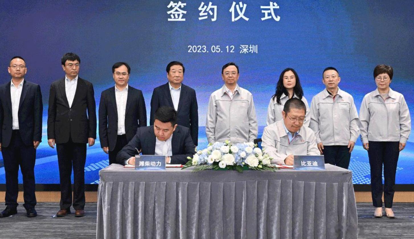 近日，潍柴动力与比亚迪在深圳签署战略合作协议，双方拟利用各自优势在新能源领域建立