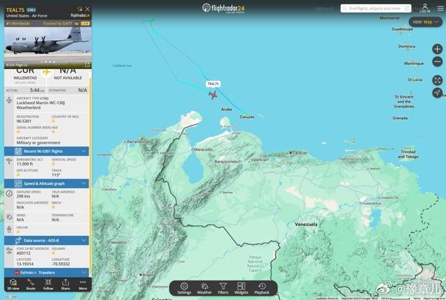 一架美国空军洛克希德·马丁公司 WC-130J Weatherbird 专用飞机