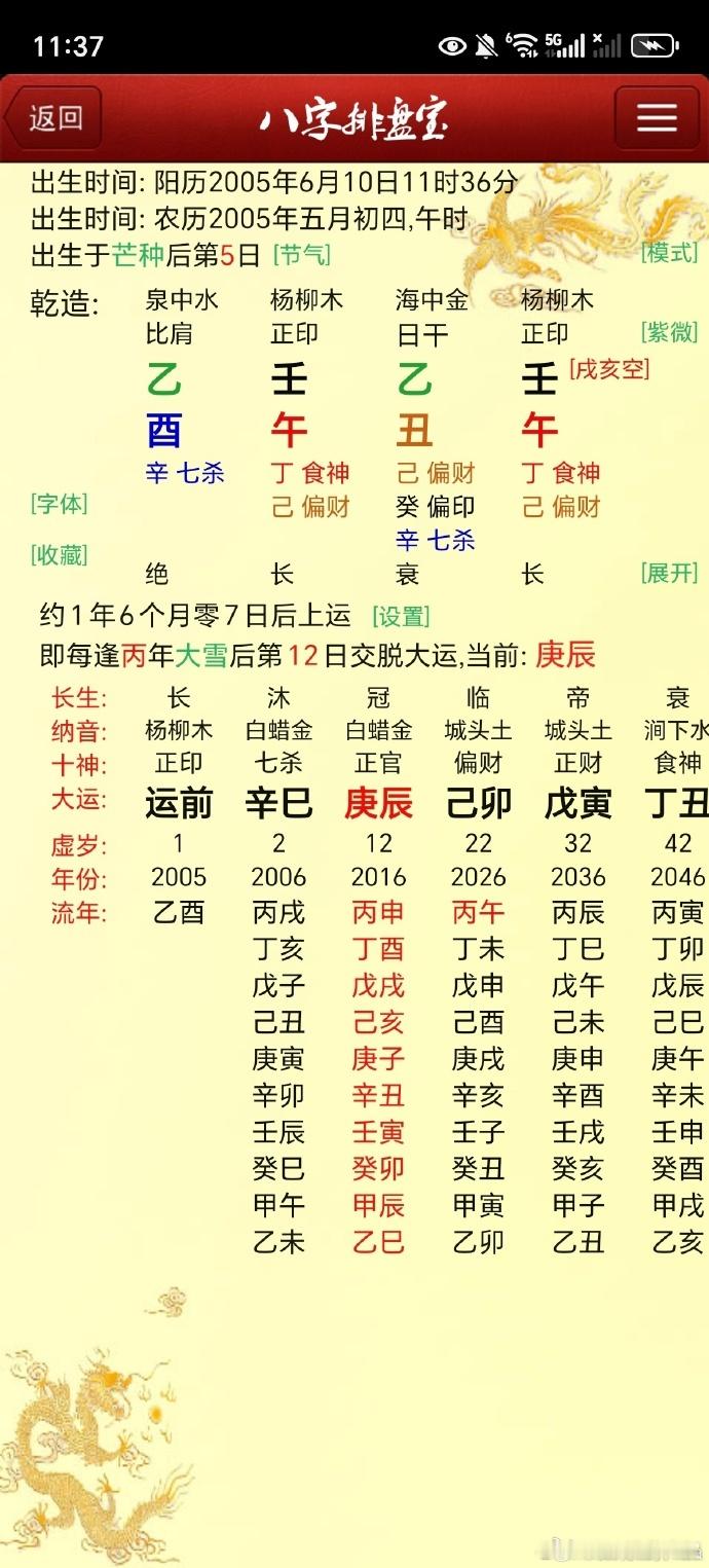 家境过亿，985本科的小男生日元乙木，文昌口诀“甲巳乙午报君知”，乙木的文昌星在
