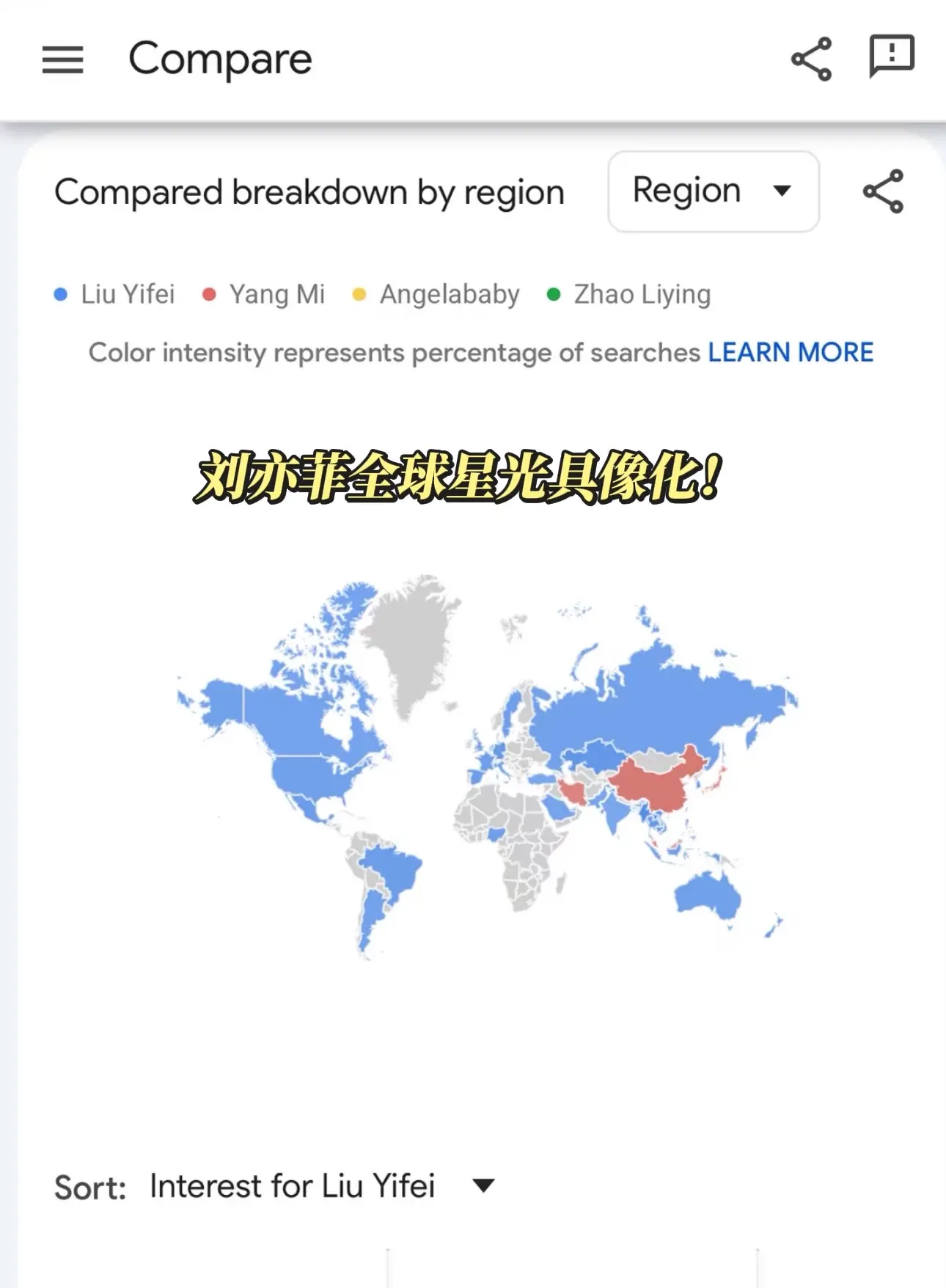 刘亦菲全球星光具像化～