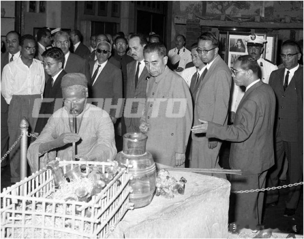 【开国功臣图片故事194】
1965年6月20日，周恩来总理参观开罗农业展览馆。
