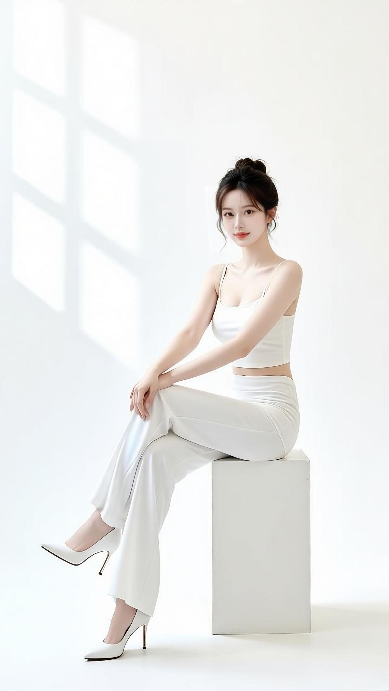 怎样穿搭知性又显身材? 简约白色穿搭，清新脱俗，优雅气质！氛围感出片穿搭 女人如