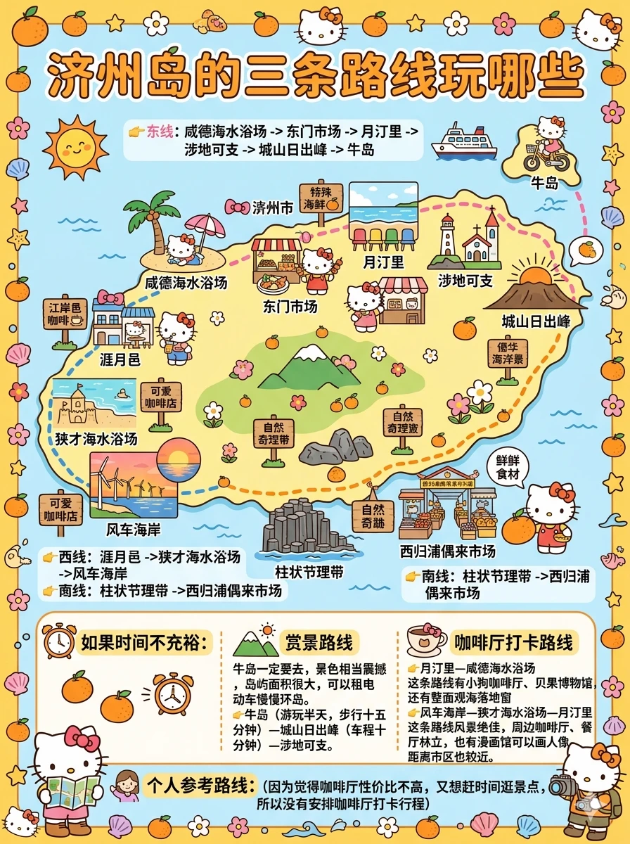 济州岛三条线路玩哪些！！