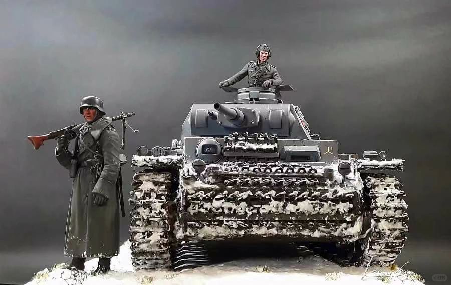 英姿飒爽的帝国三号劳模行进在东线的雪原中