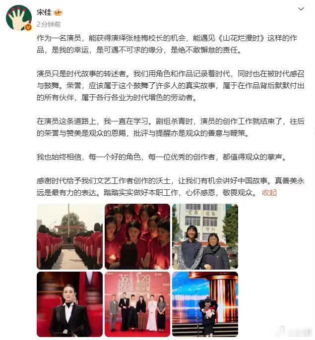 宋佳发文了宋佳真善美永远是最有力的表达 宋佳发文了 ​​​​，宋佳真善美永远是最
