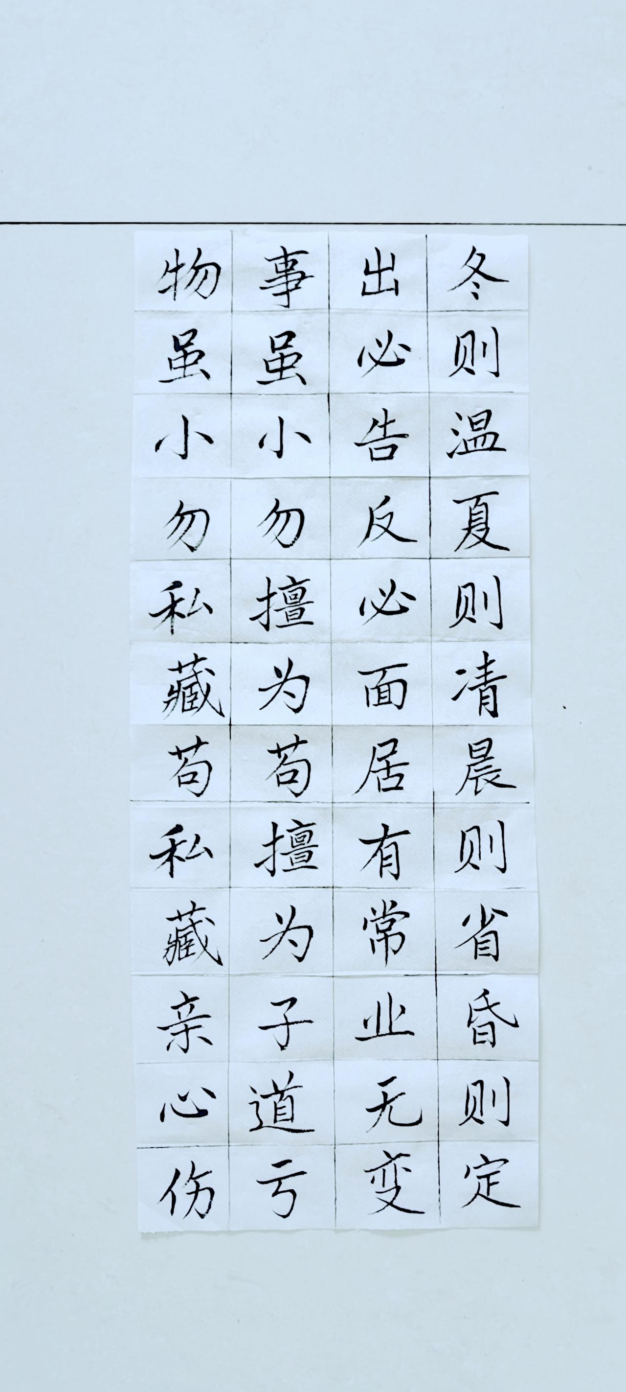 第二十五天《弟子规》（2）楷书练习！坚持，坚持就是胜利！