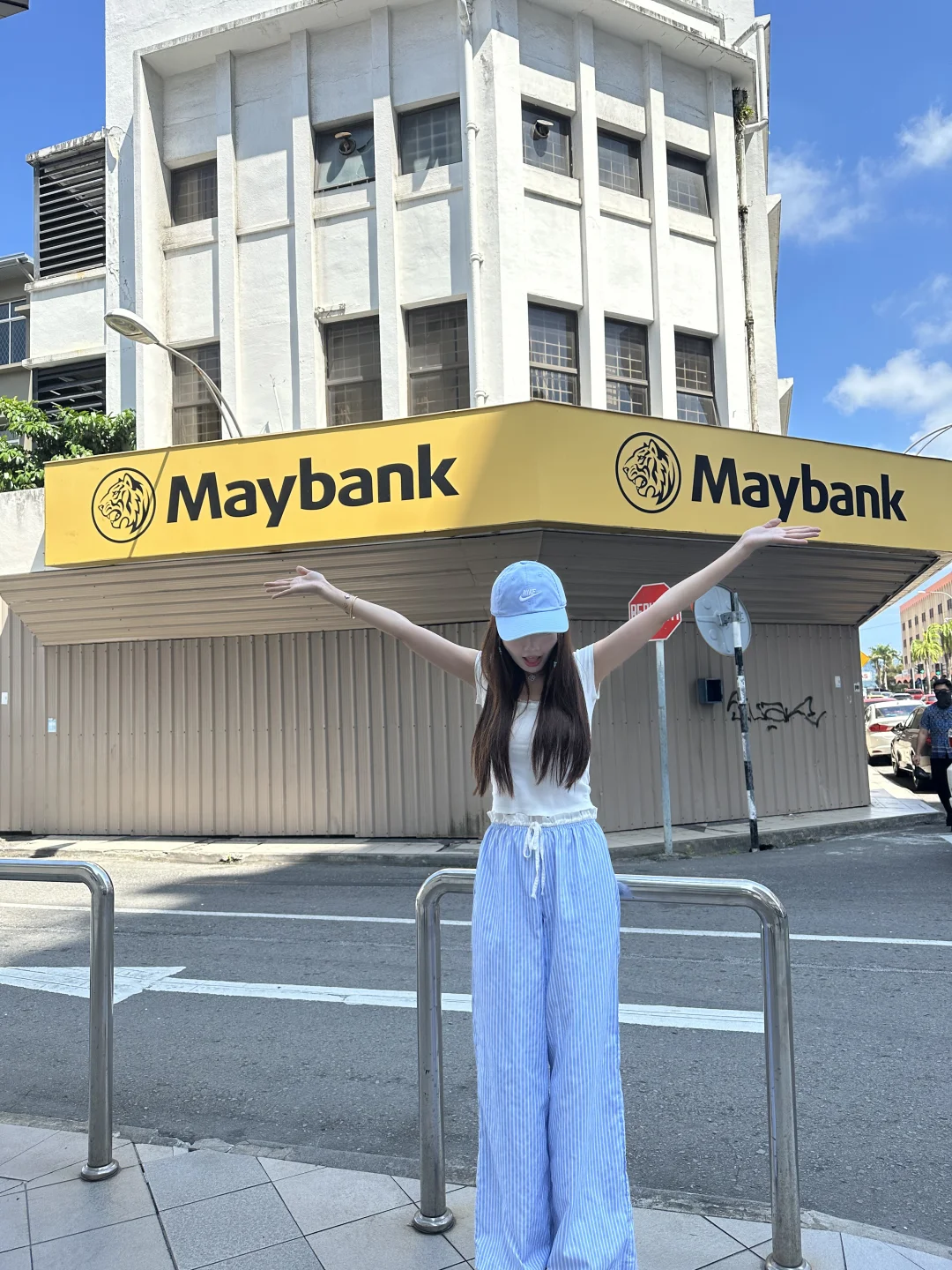 好喜欢我的蓝色条纹裤子！旅游十天有五天都在穿[doge]