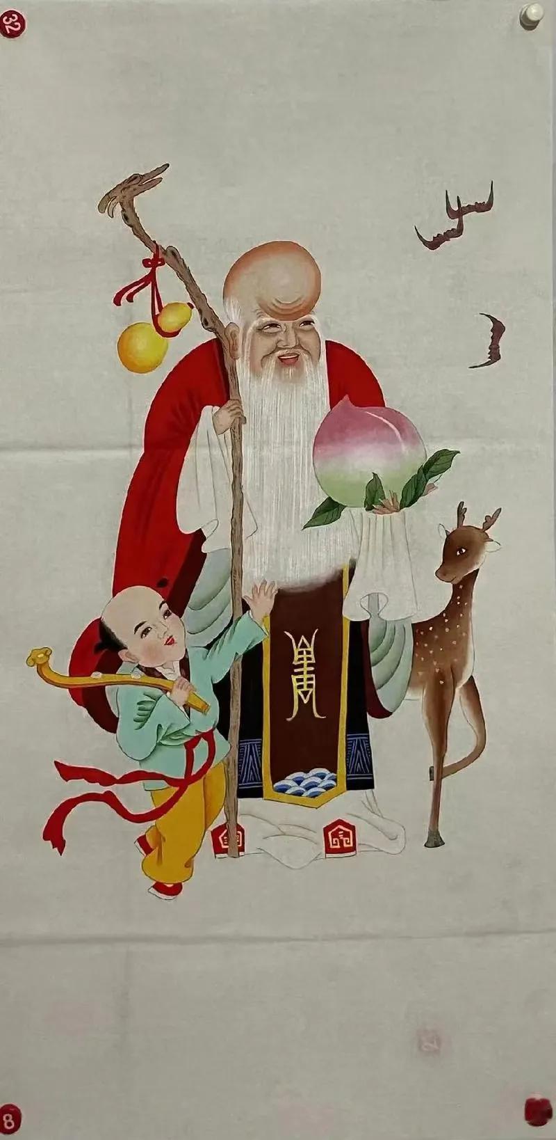 岁岁平安添百福，
年年好运储积财。