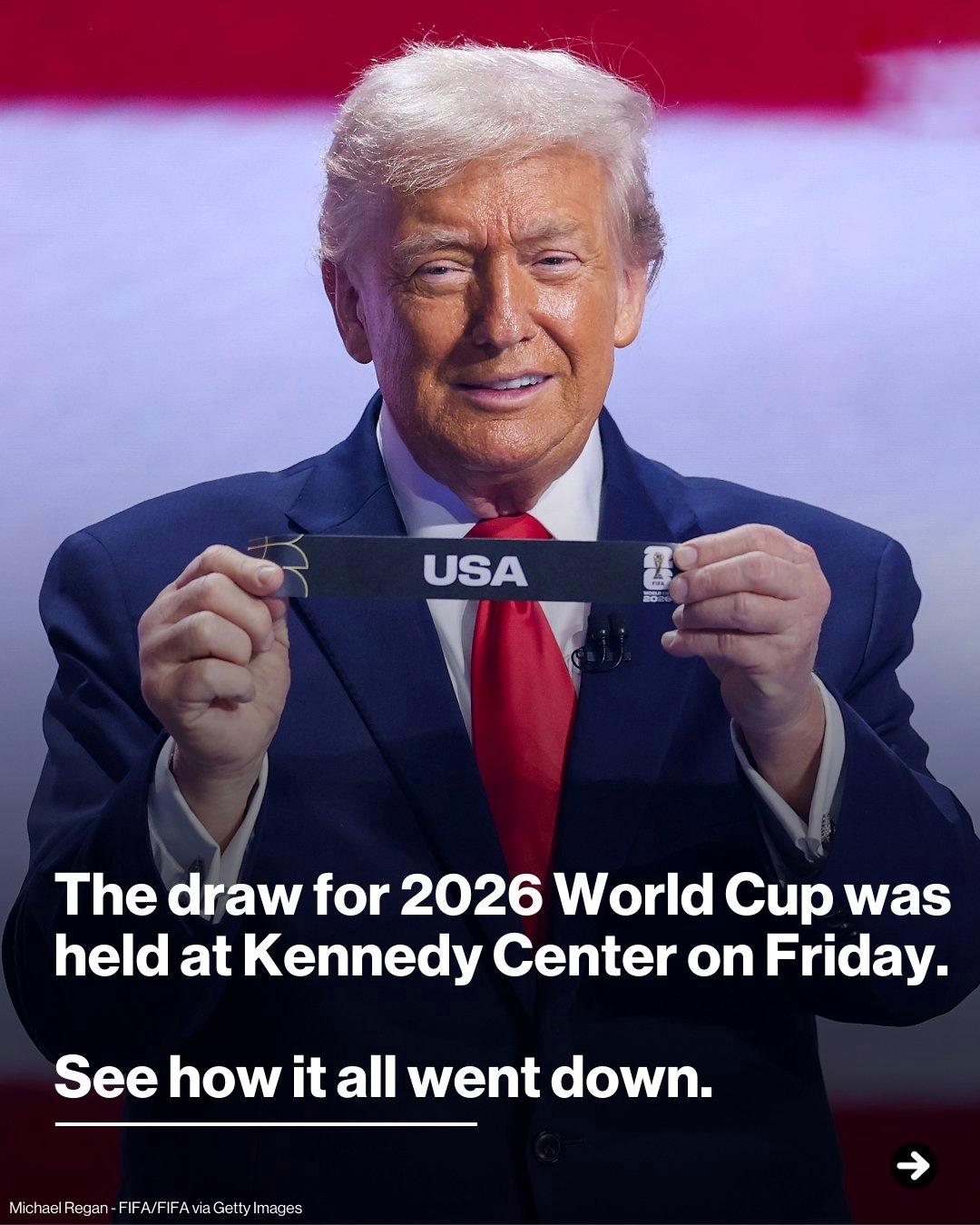 当地时间12月5日（周五），2026世界杯分组抽签仪式在美国华盛顿肯尼迪中心举行