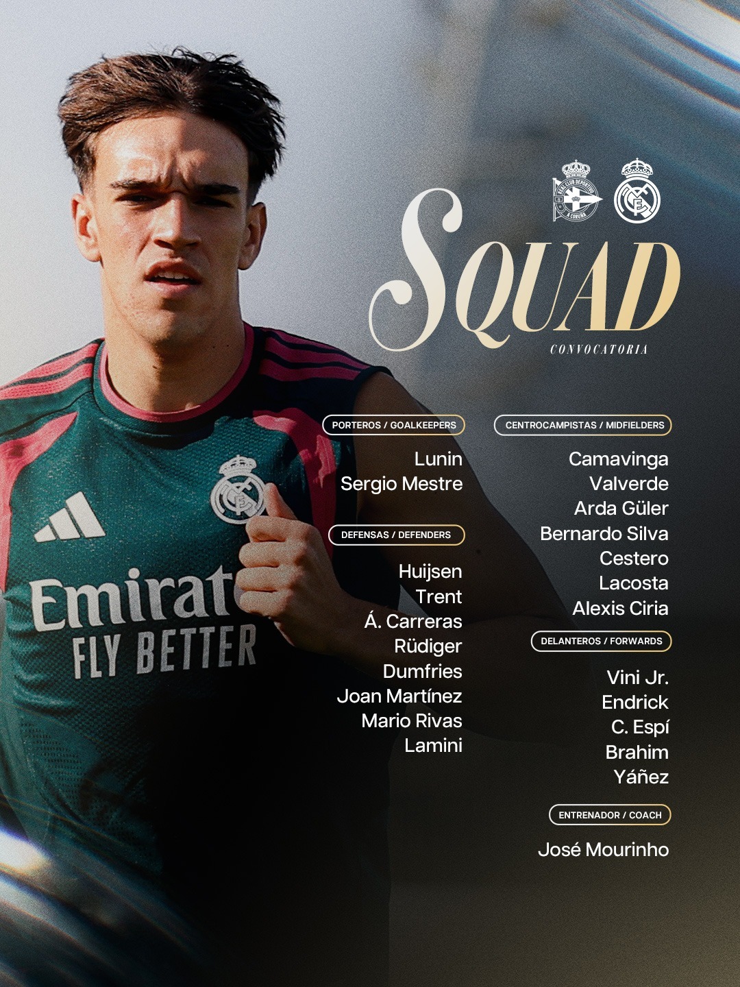 皇马客场vs拉科鲁尼亚的友谊赛大名单！halamadrid