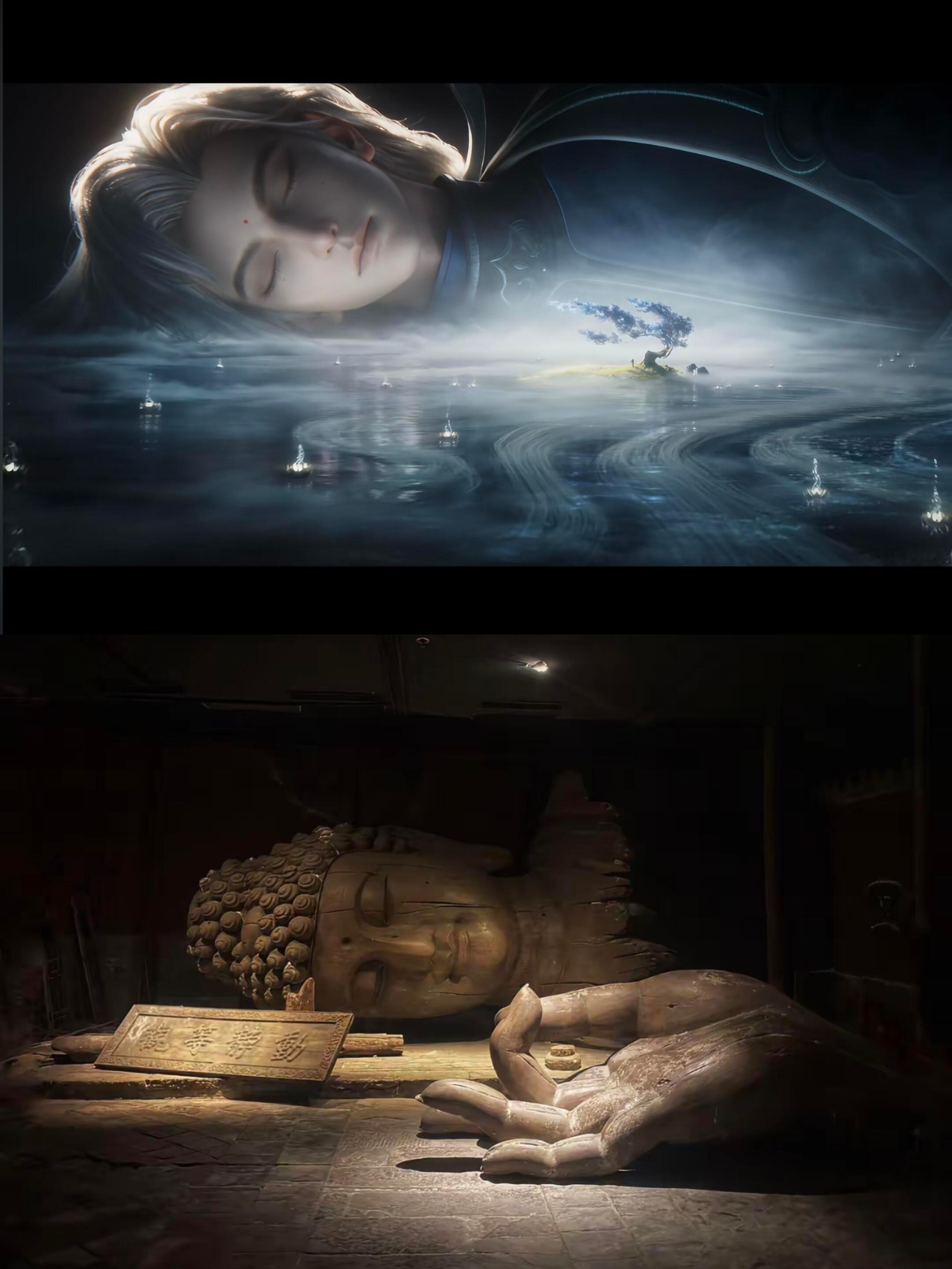 王维CG里这两张构图是真有参考佛像吧，很神圣的构图，符合他“诗佛”的称号，他有种