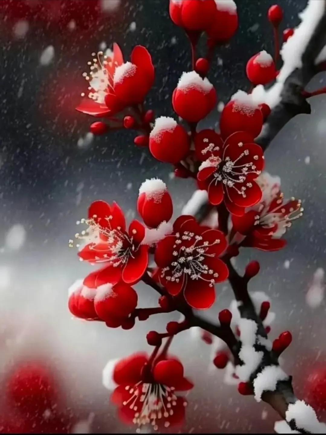 上联：竹引清风荡，邀下联梅颂雪花飘。爆料