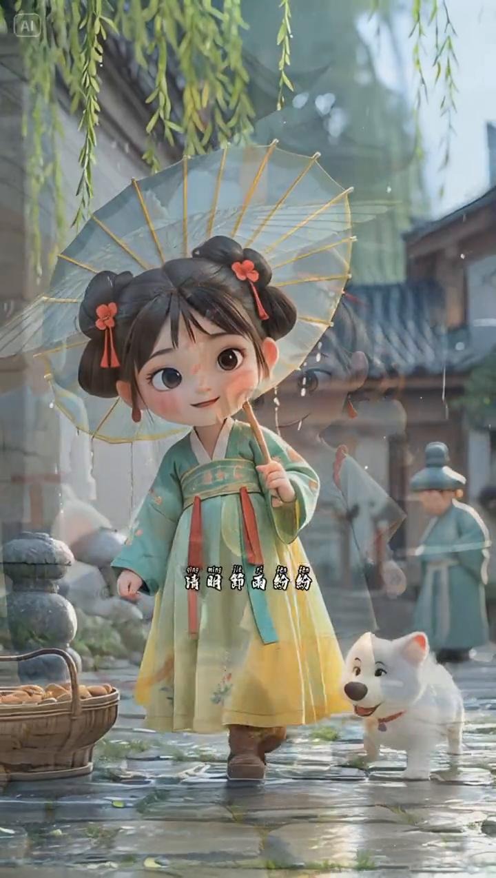 0-6岁启蒙老师：《清明》。
《清明》
唐，杜牧。
清明时节雨纷纷，路上行人欲断