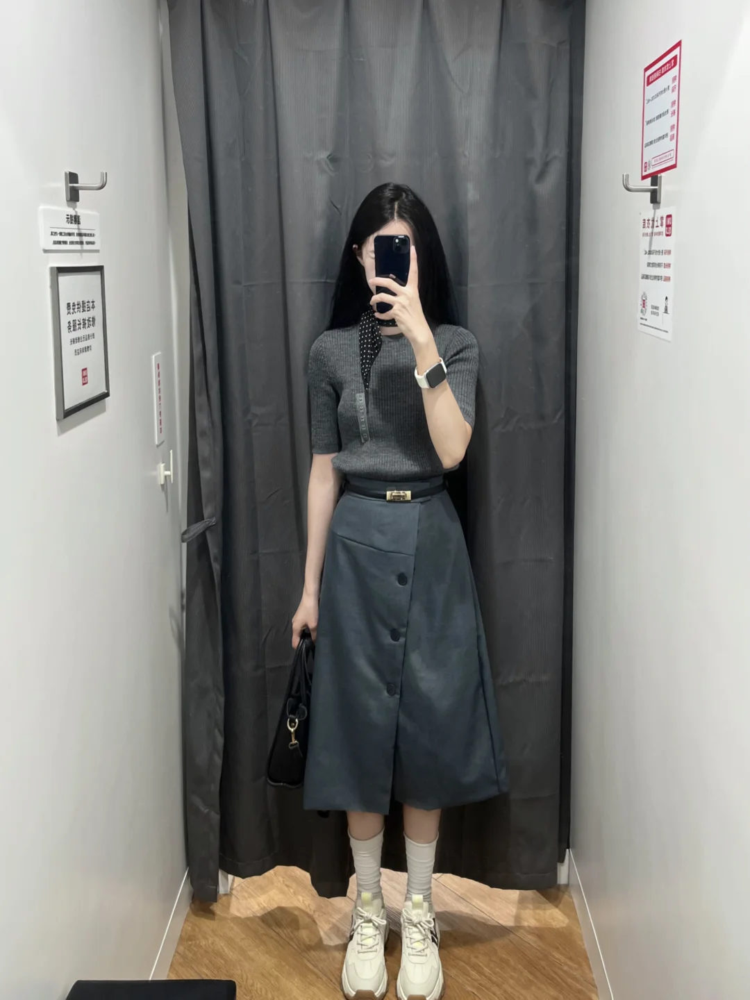 优衣库拉夫劳伦office siren穿搭??✒️99小裙遮胯显瘦绝了！！