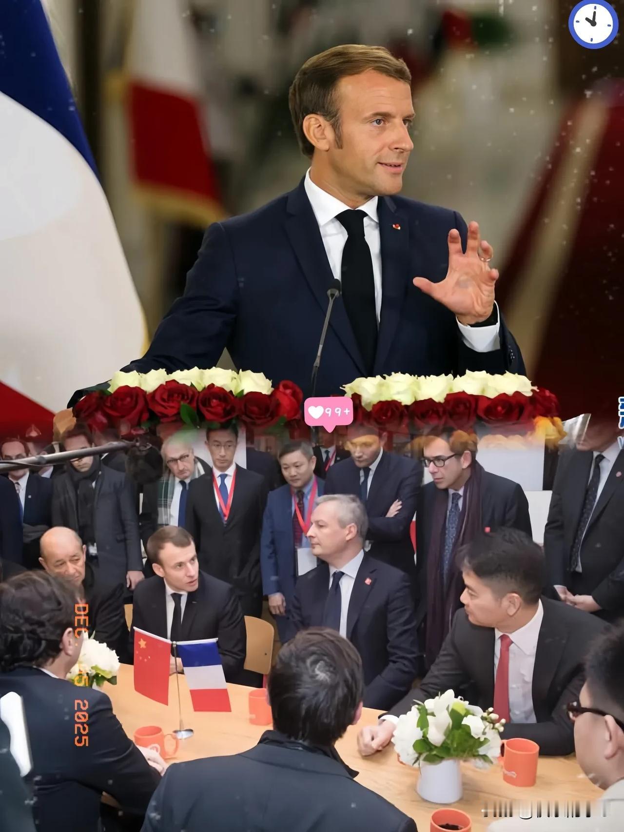 不仅法国～

不仅东方大国～

全世界都知道了:

法国总统马克龙2025年大白