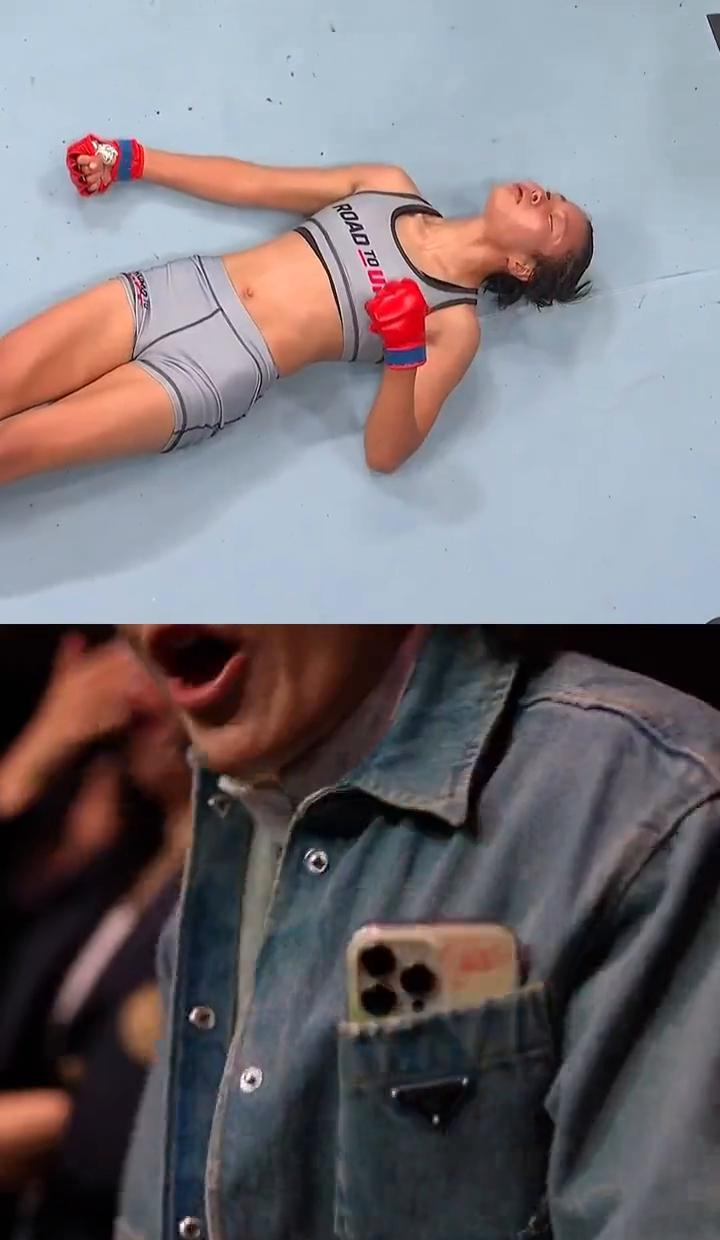 别再说高扫踢是赌命了。
张伟丽KO那一脚，胫骨像鞭子一样抽碎防守。
你看到的是一