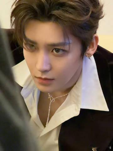 侯明昊 深v蛇骨链 侯明昊的深v蛇骨链真的是绝了，搭配他的气质简直无敌！这一身造