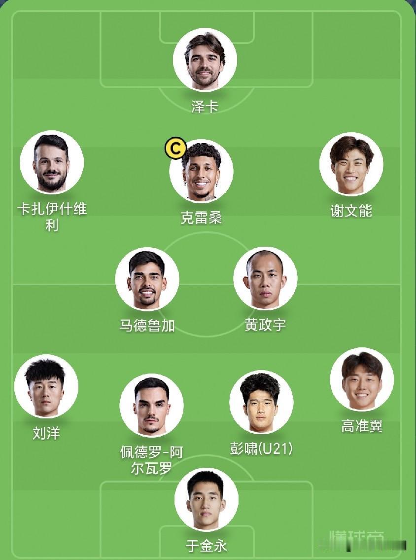 这几套阵容，应该是现在泰山最常用的了吧。泰山队的年轻力量也是起来了。
泽卡，克雷