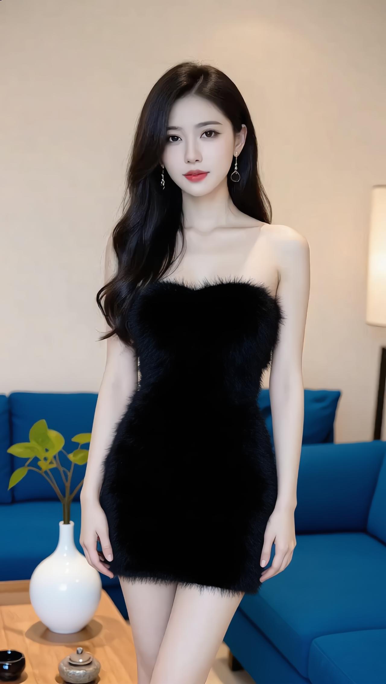 黑丝绒连衣裙，优雅气质，尽显女性魅力！